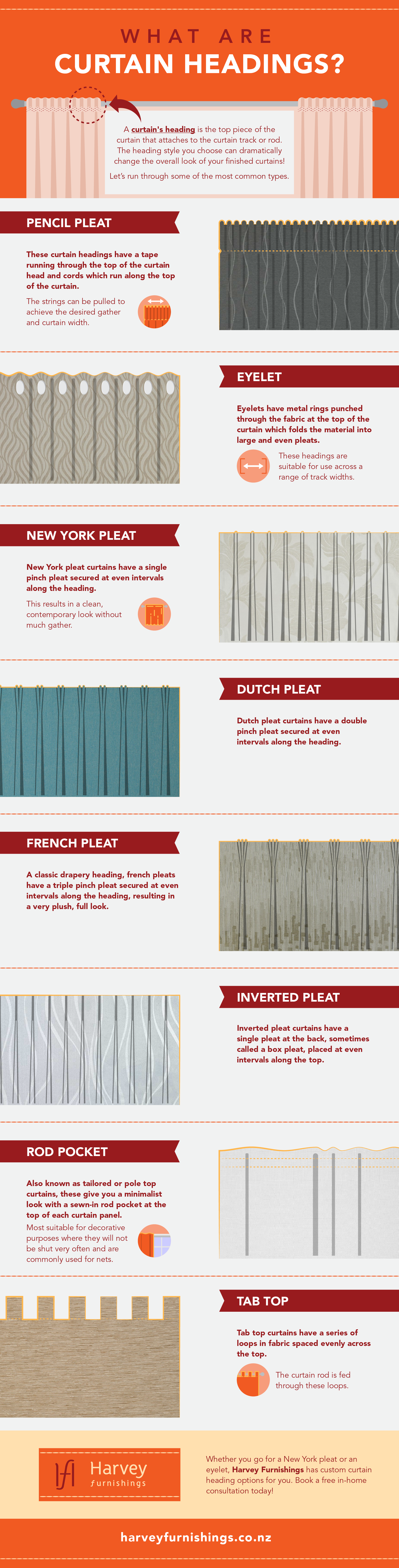 What Are Curtain Headings At Home With Harvey Furnishings